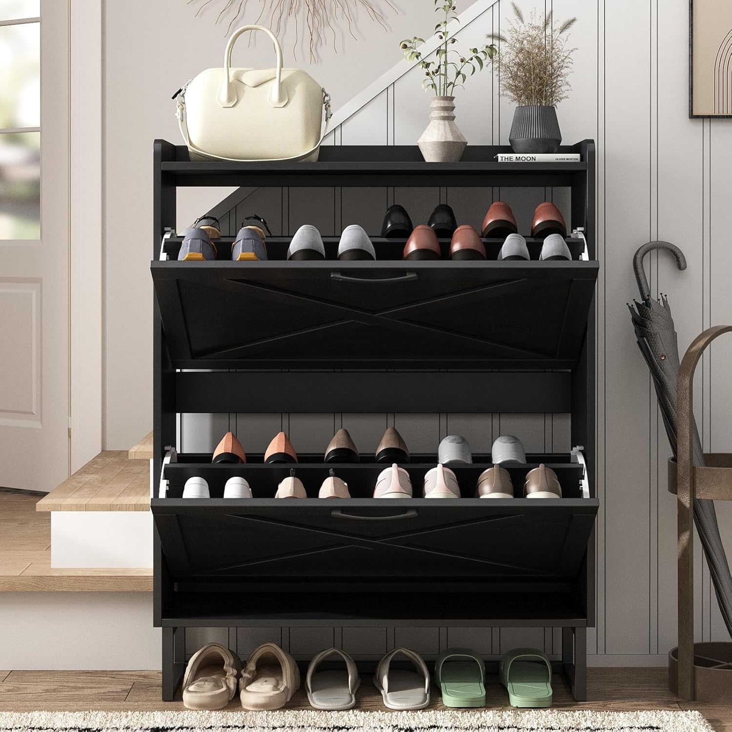 Kuject 12-Pack Stackable Shoe Boxes