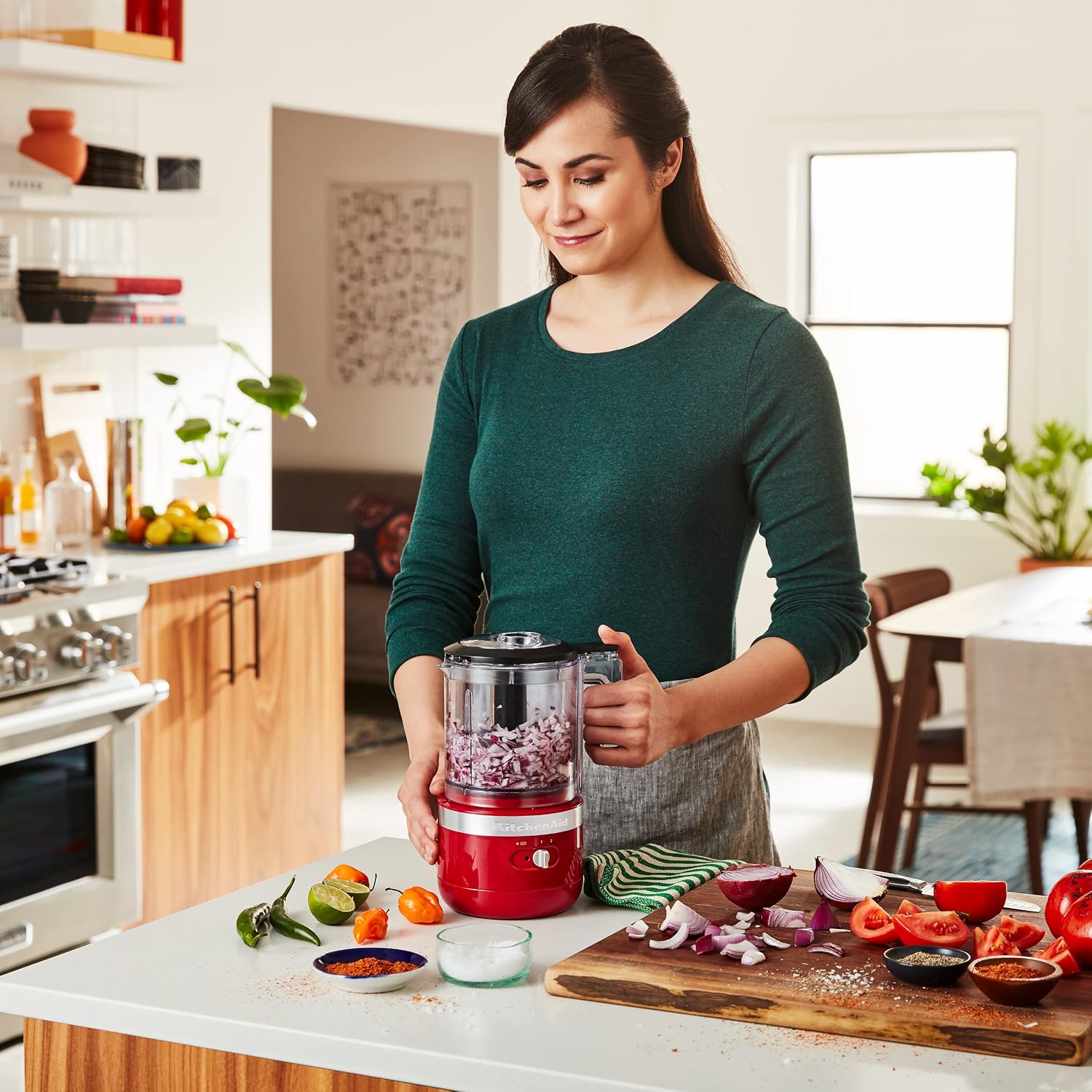 KitchenAid 5 Cup Food Chopper Cordless KFCB519ER Empire Red