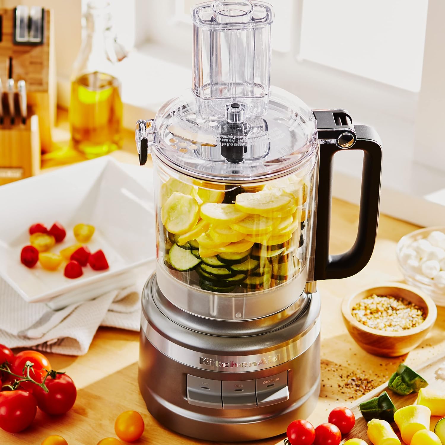 KitchenAid 9 Cup Food Processor KFP0918 Contour Silver