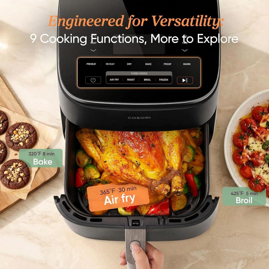 Cosori TurboBlaze 6 quart air fryer with ceramic coating