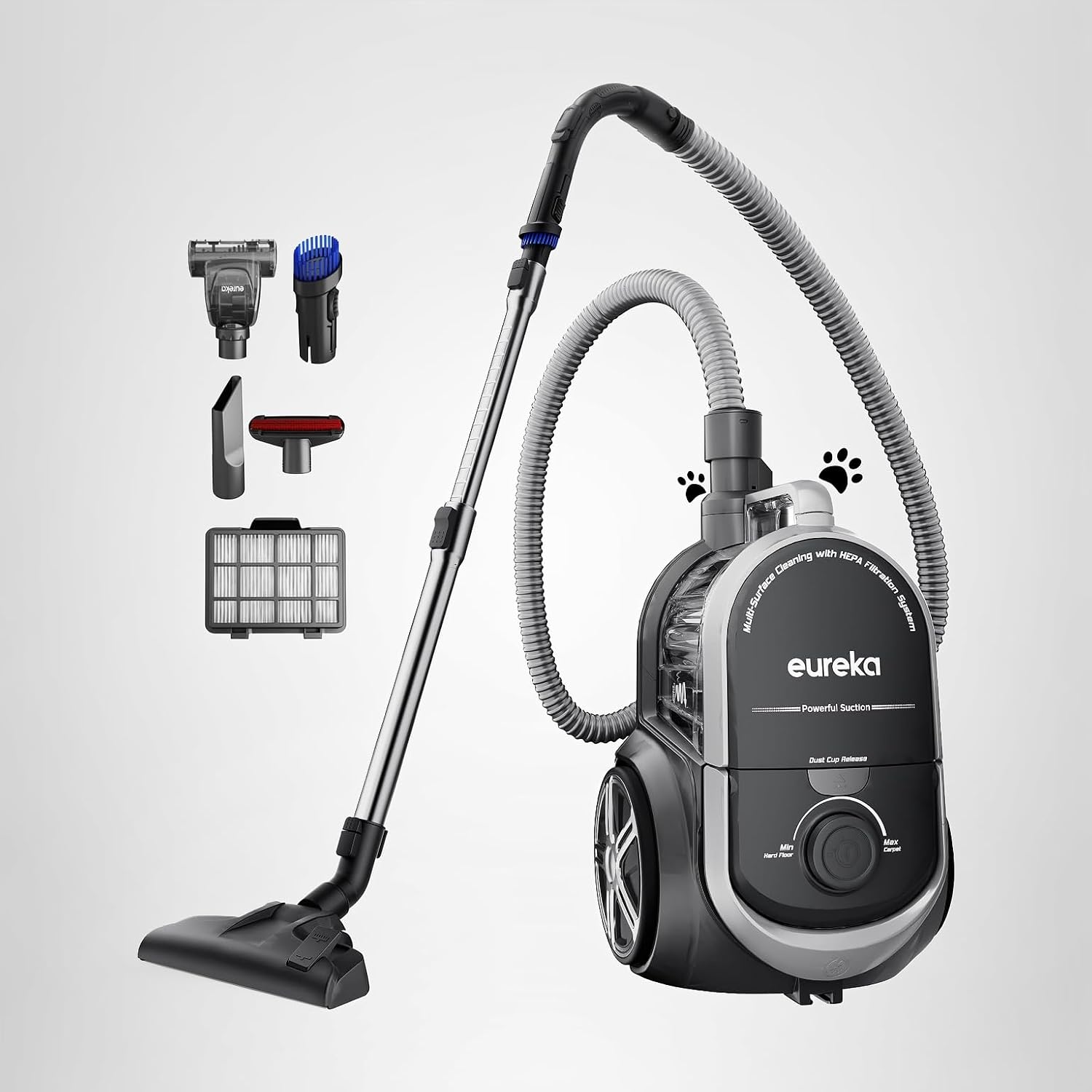Eureka NEN180 bagless canister vacuum for hardwood floors